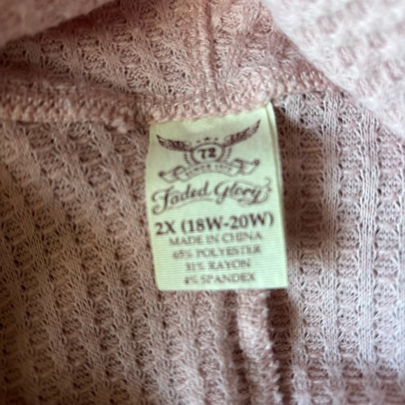 Faded Glory Light Peach Cowl Neck Sweater 2X - Picture 5 of 5